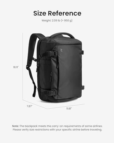 tomtoc 28L Travel Backpack - TSA-Friendly & Flight-Approved Carry-On