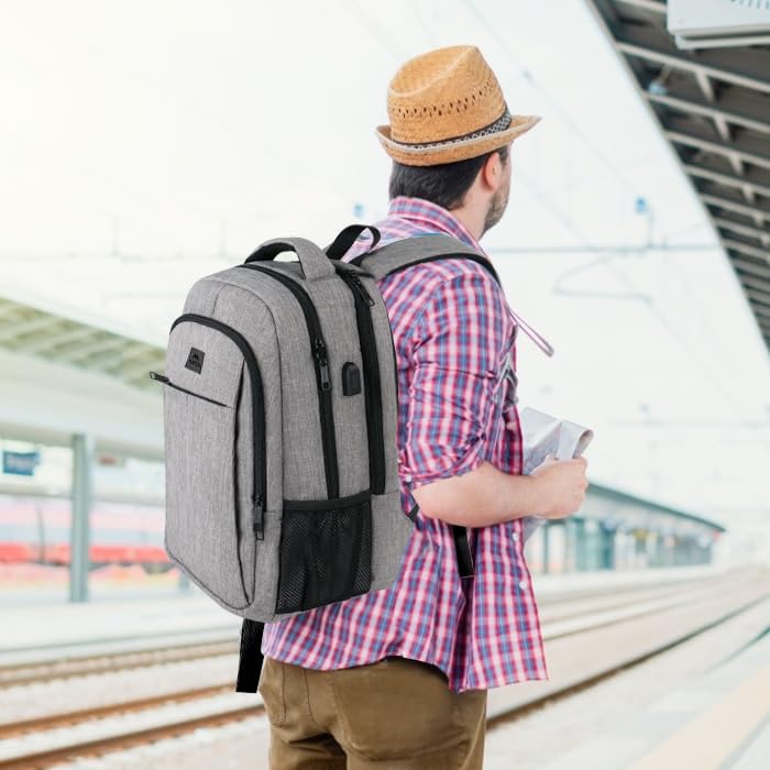 MATEIN Travel Laptop Backpack - Anti-Theft & Water Resistant with USB Charging Port