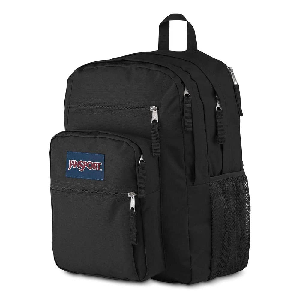 JANSPORT BIG STUDENT Large Backpack, 15 inch laptop compartment, Black (Black)