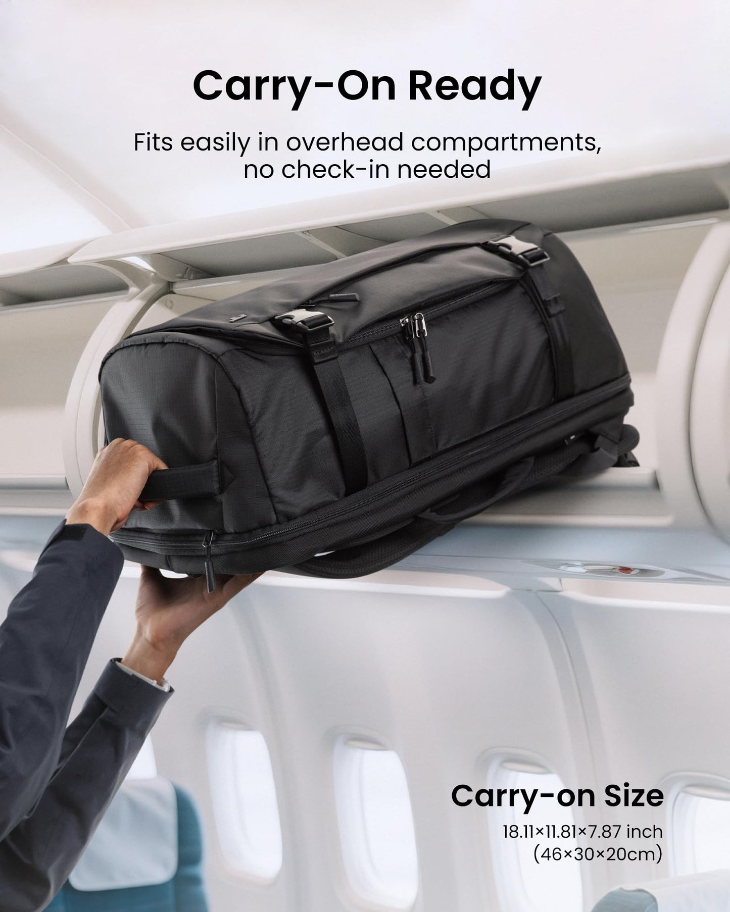 tomtoc 28L Travel Backpack - TSA-Friendly & Flight-Approved Carry-On
