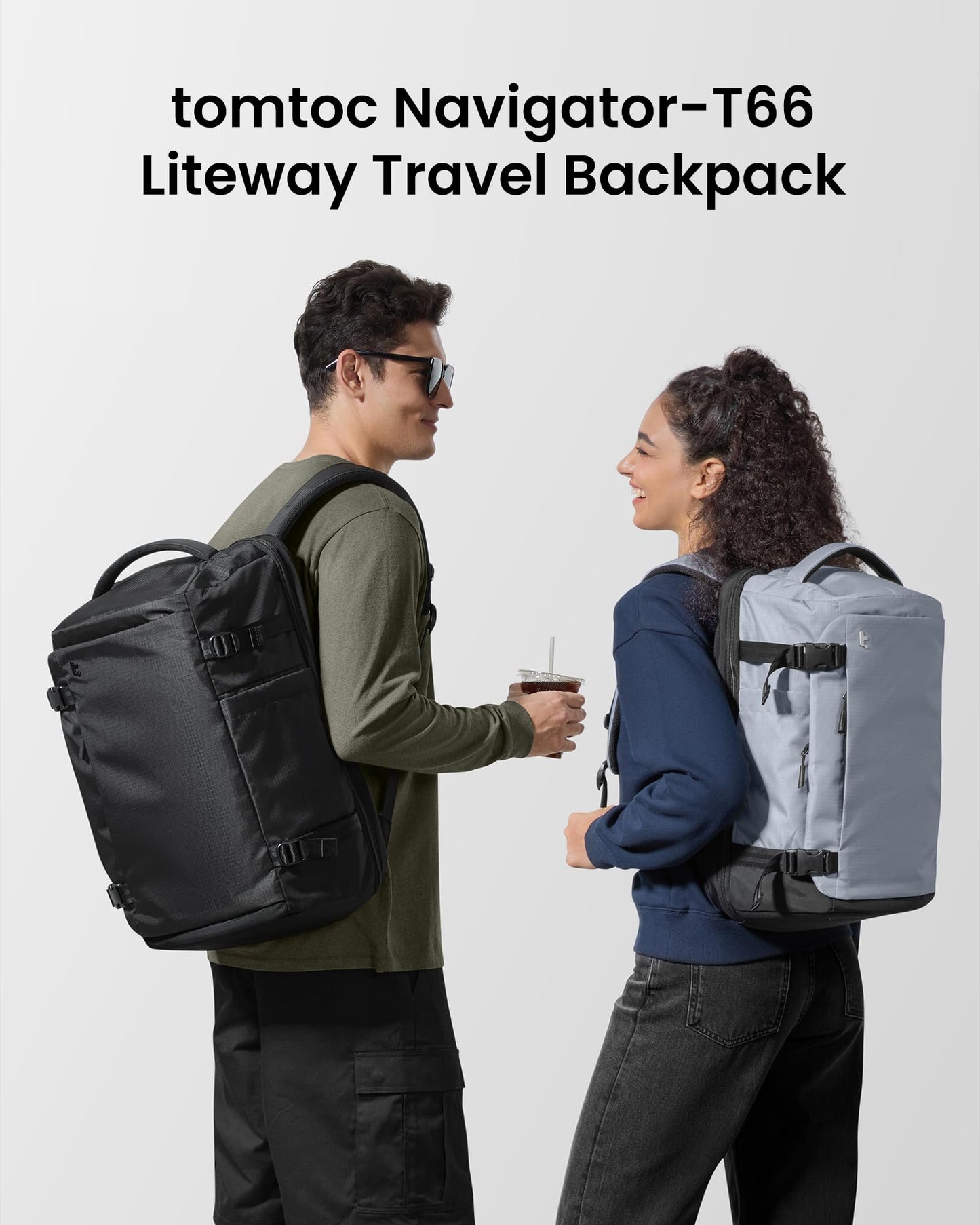 tomtoc 28L Travel Backpack - TSA-Friendly & Flight-Approved Carry-On