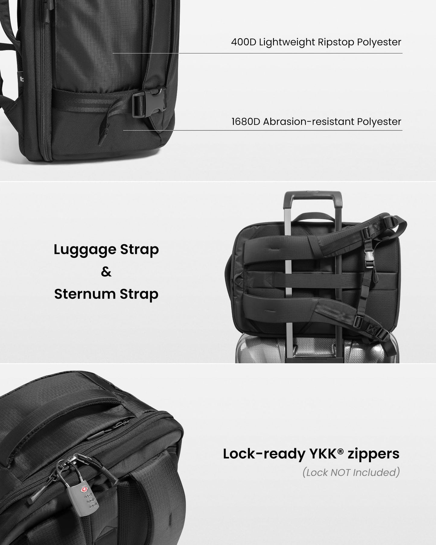 tomtoc 28L Travel Backpack - TSA-Friendly & Flight-Approved Carry-On
