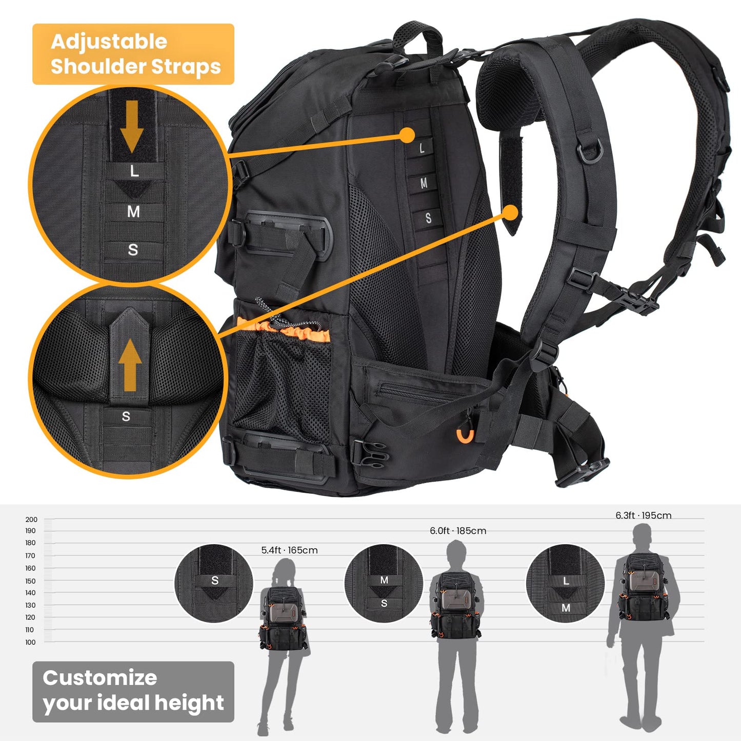 TARION 2 Bags in 1 Extra Large Camera Backpack Large with 15.6" Laptop Compartment Waterproof Rain Cover for Travel Hiking - Multi-Function DSLR Bag with Associate Single Shoulder Bag Case PB01