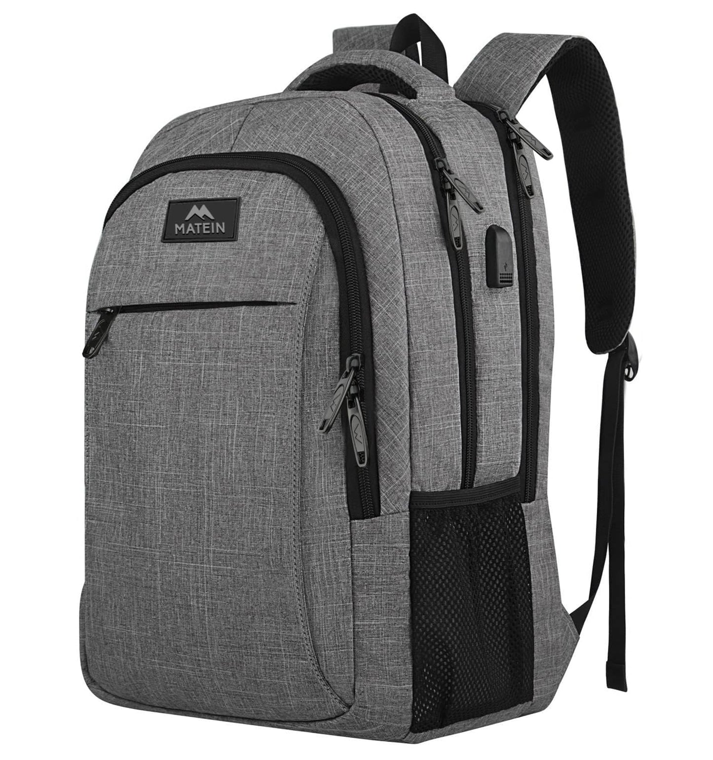 MATEIN Travel Laptop Backpack - Anti-Theft & Water Resistant with USB Charging Port
