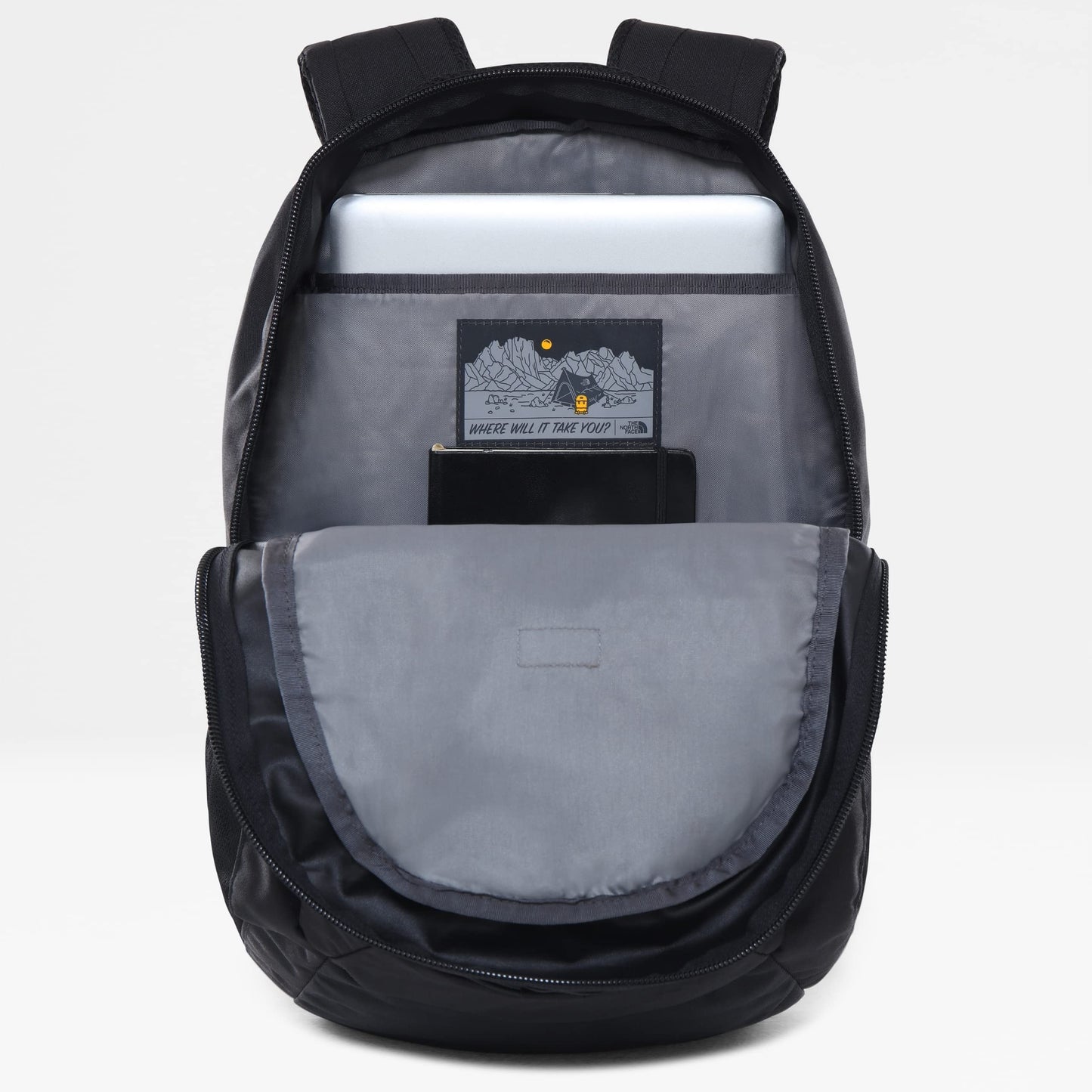 THE NORTH FACE - Groundwork Backpack - with Laptop Sleeve Padded Back Panel - Reflective Backpack for School and Work - TNF Black, 30L