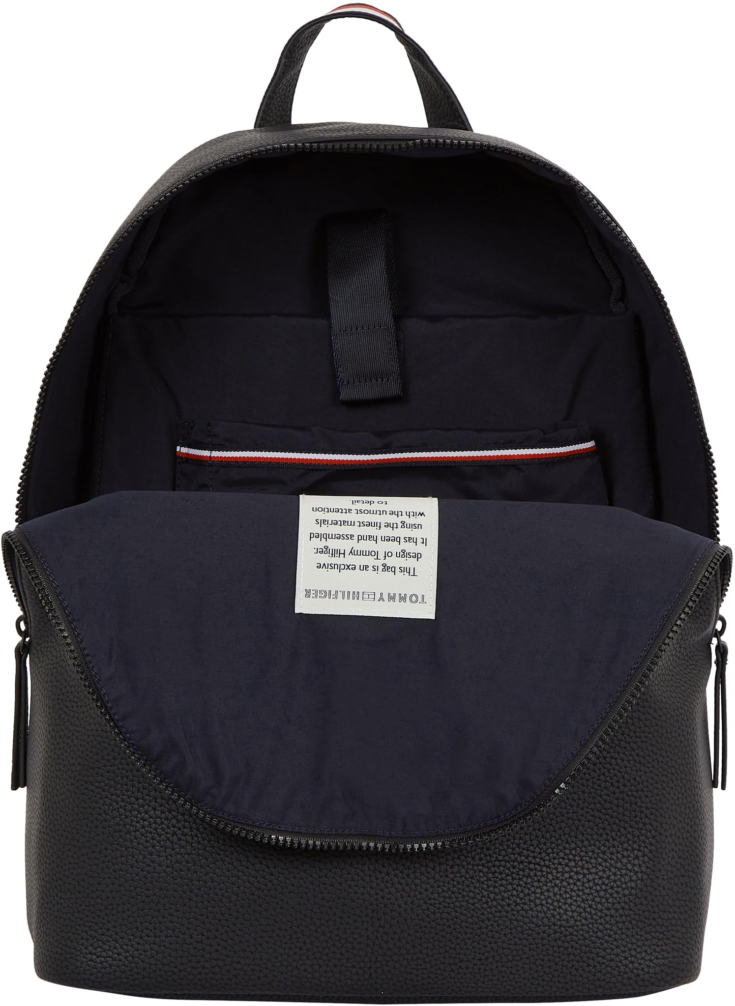 Tommy Hilfiger Men’s Essential PU Hand Luggage Backpack, Black (Black), One Size